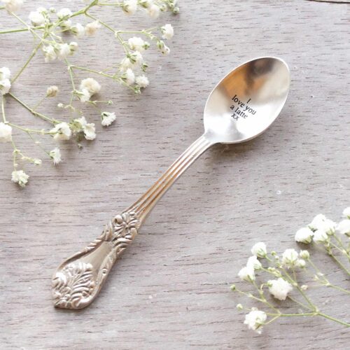 I love you a latte Engraved Small Spoon