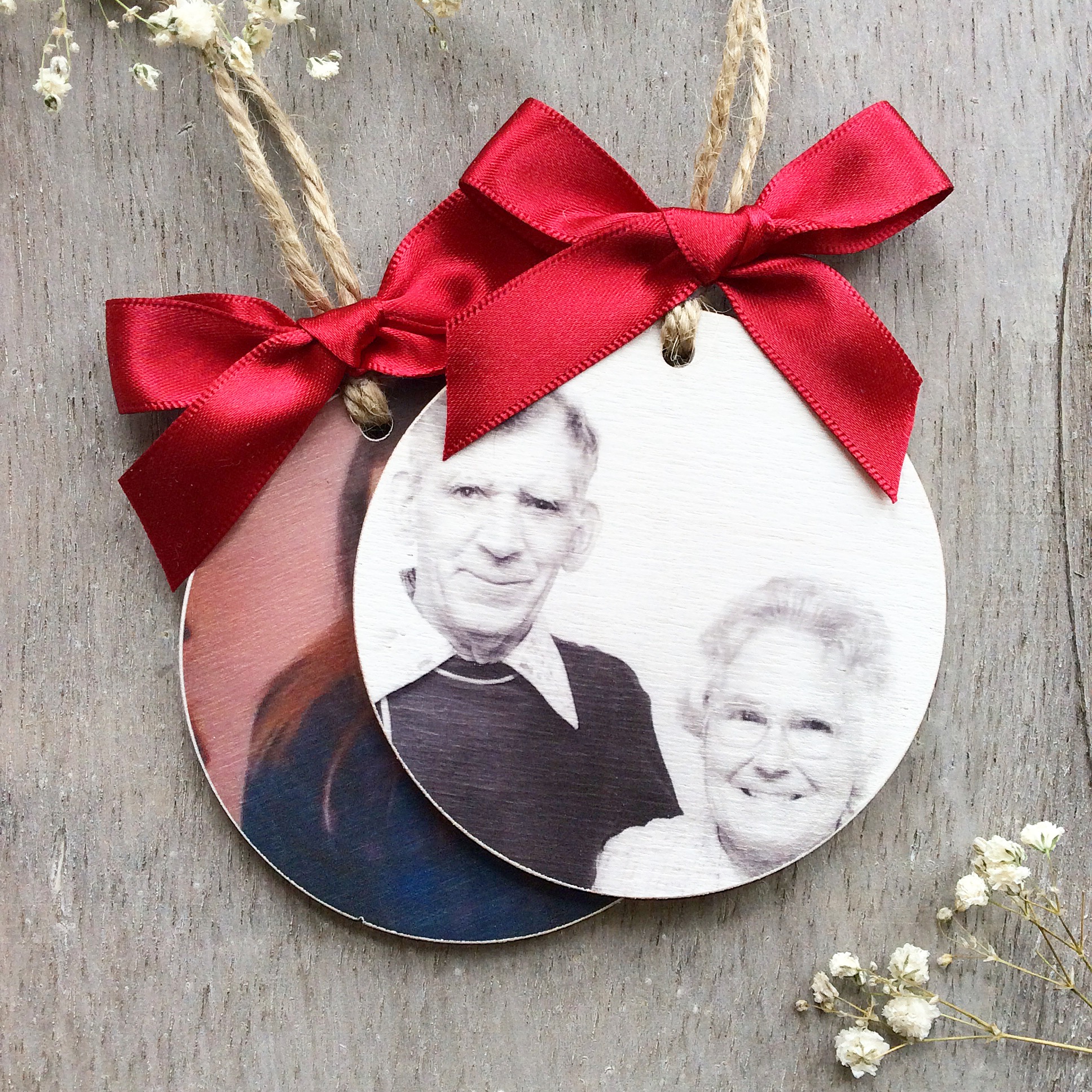 Personalised Wooden Photo Bauble Decoration