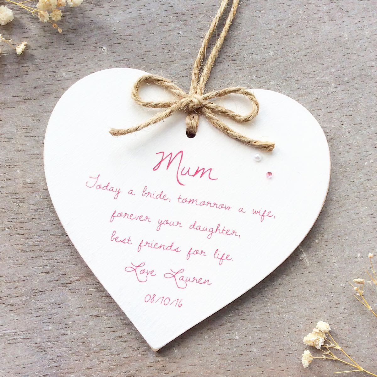Wedding Heart - Forever your daughter