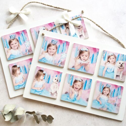 6 Tile Wooden Photo Plaque