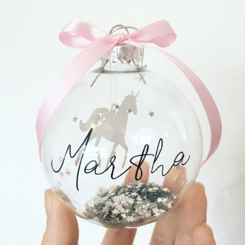 Personalised Unicorn Bauble