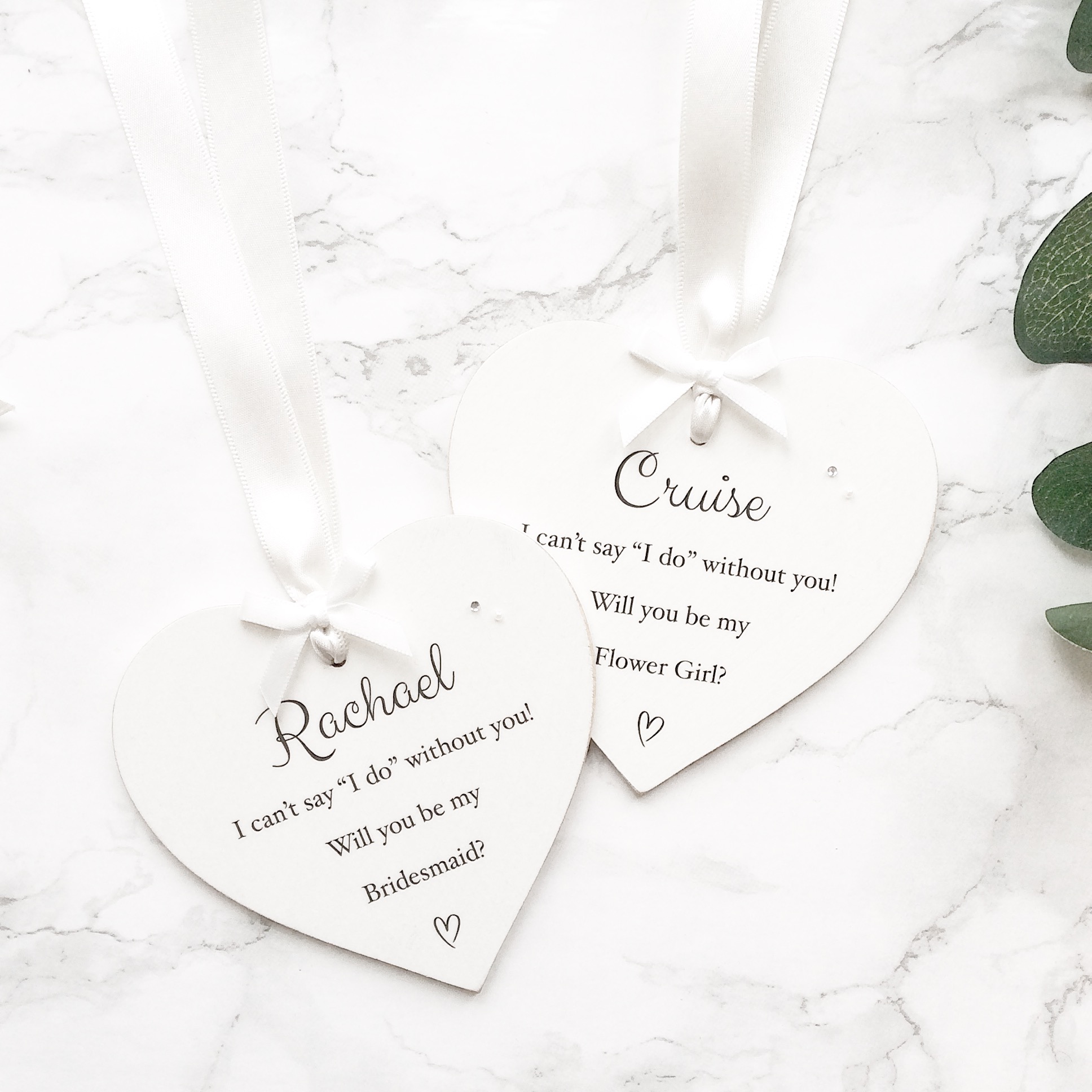 Personalised Will you be my Bridesmaid Heart