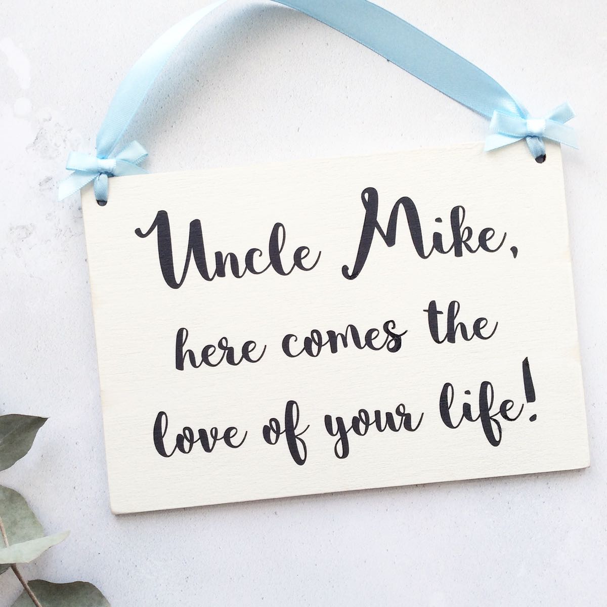 Personalised 'here comes your Bride' - Wooden Wedding Plaque
