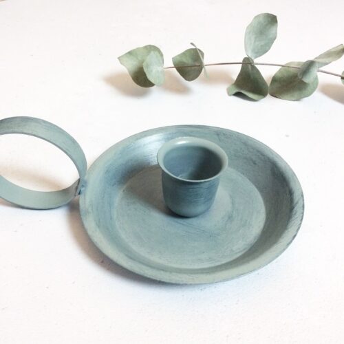 Duck Egg Green Candle Stick Holder
