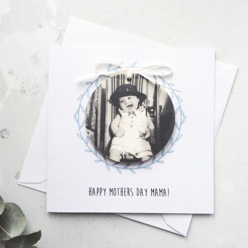 Personalised Wooden Photo Keepsake Greetings Card