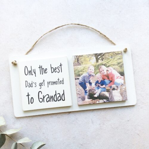 2 Tile Wooden Photo Plaque
