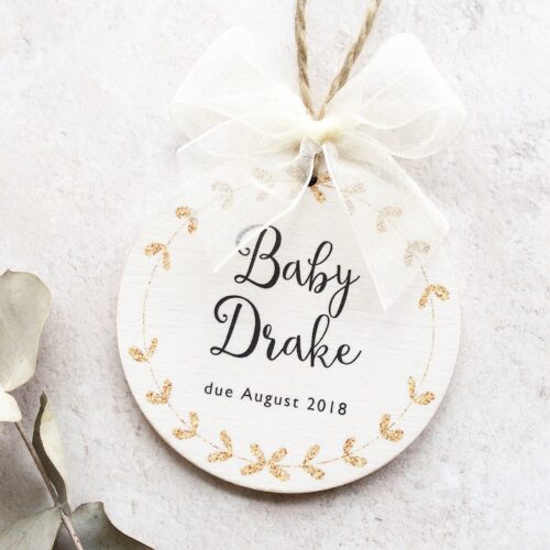 Personalised Baby Announcement Decoration