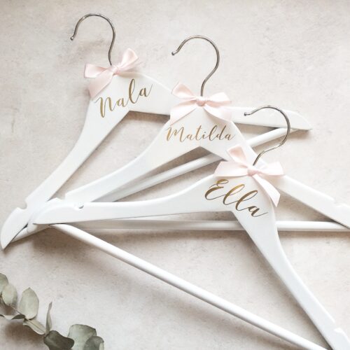 Personalised White Wooden Hanger - Childs size