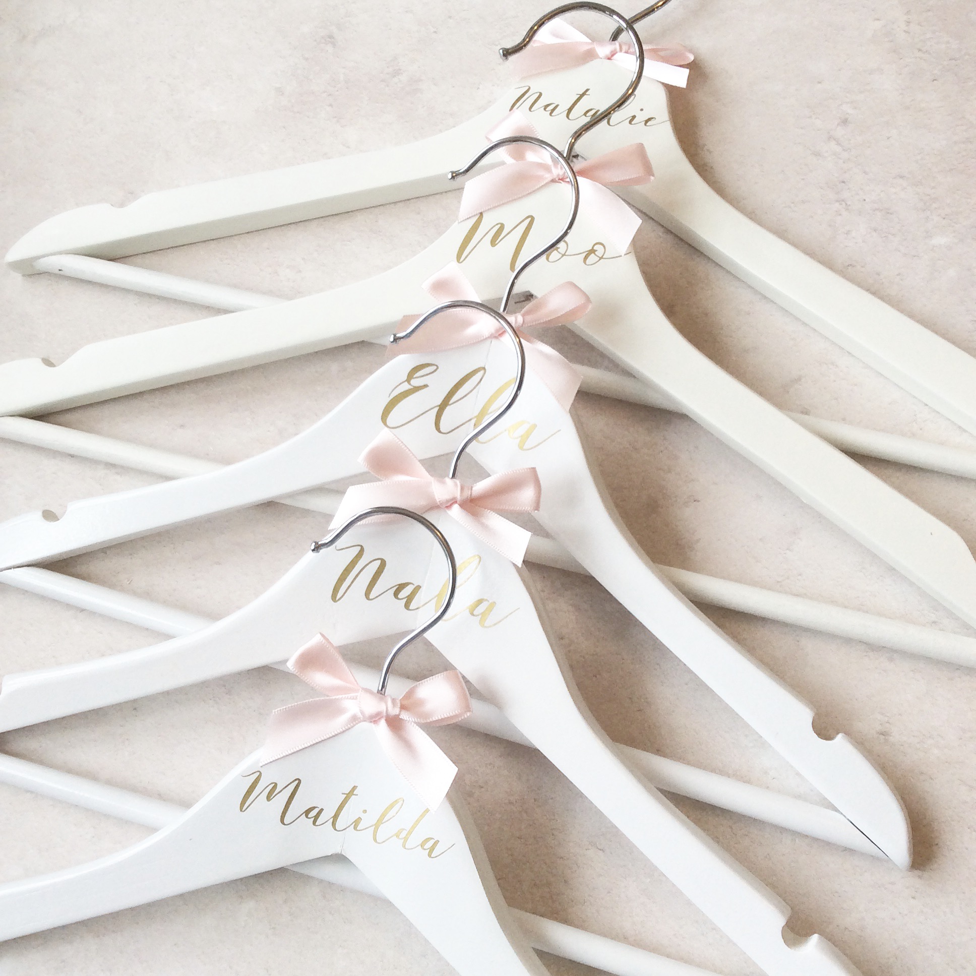Personalised White Wooden Hanger - Childs size