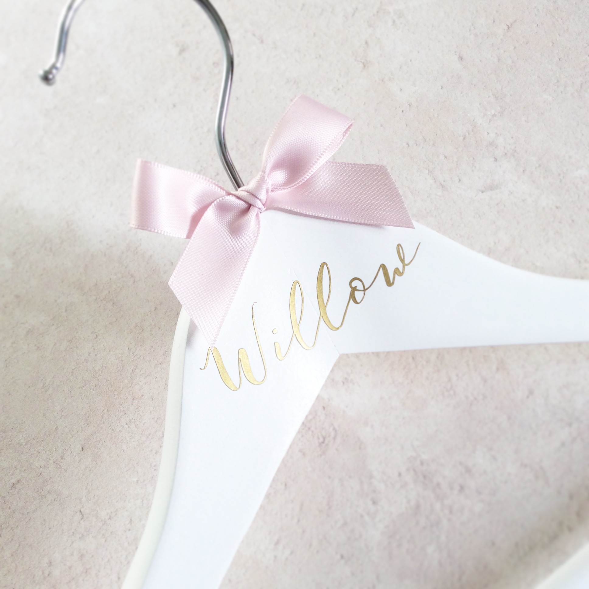 Personalised White Wooden Hanger - Childs size