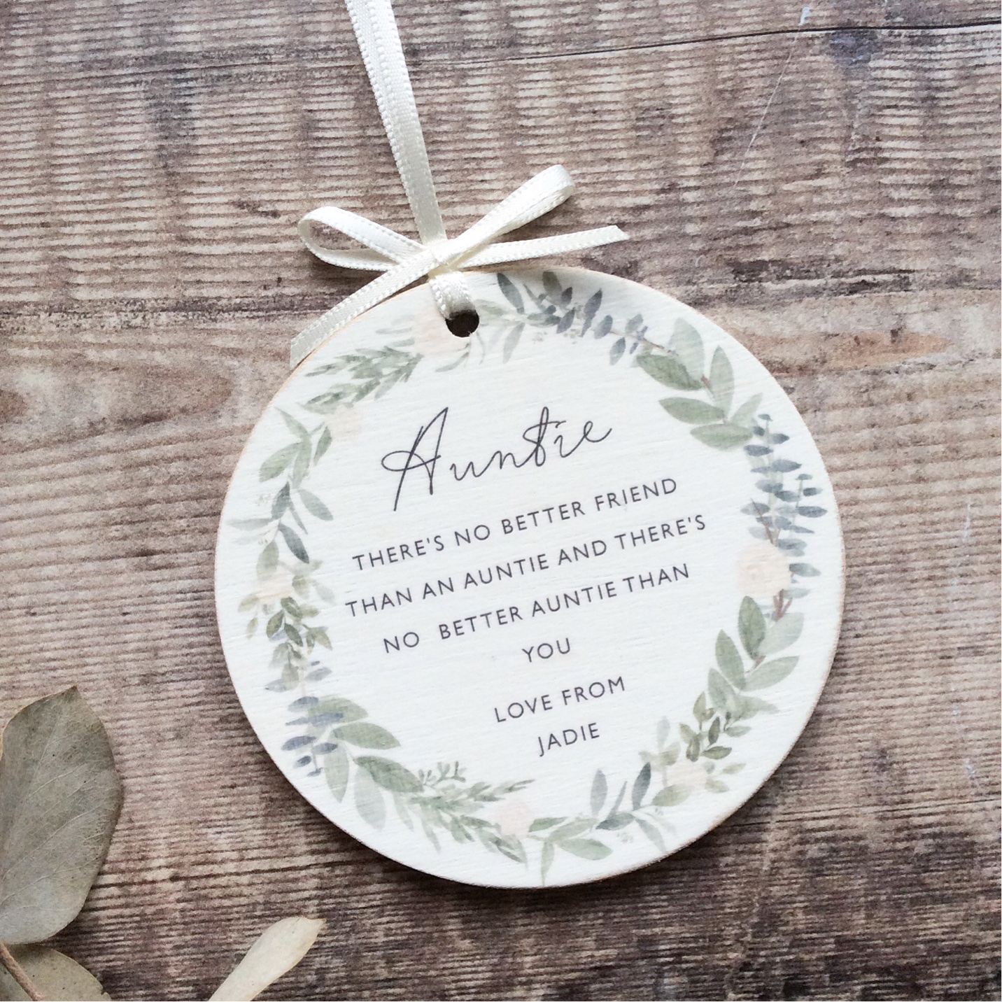 Personalised No Better Friend Wooden Keepsake Decoration