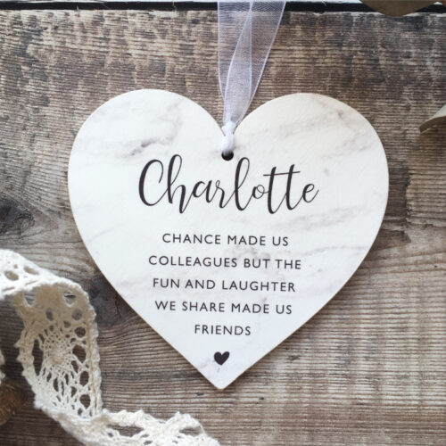 Chance Made Us Colleagues Marble Heart