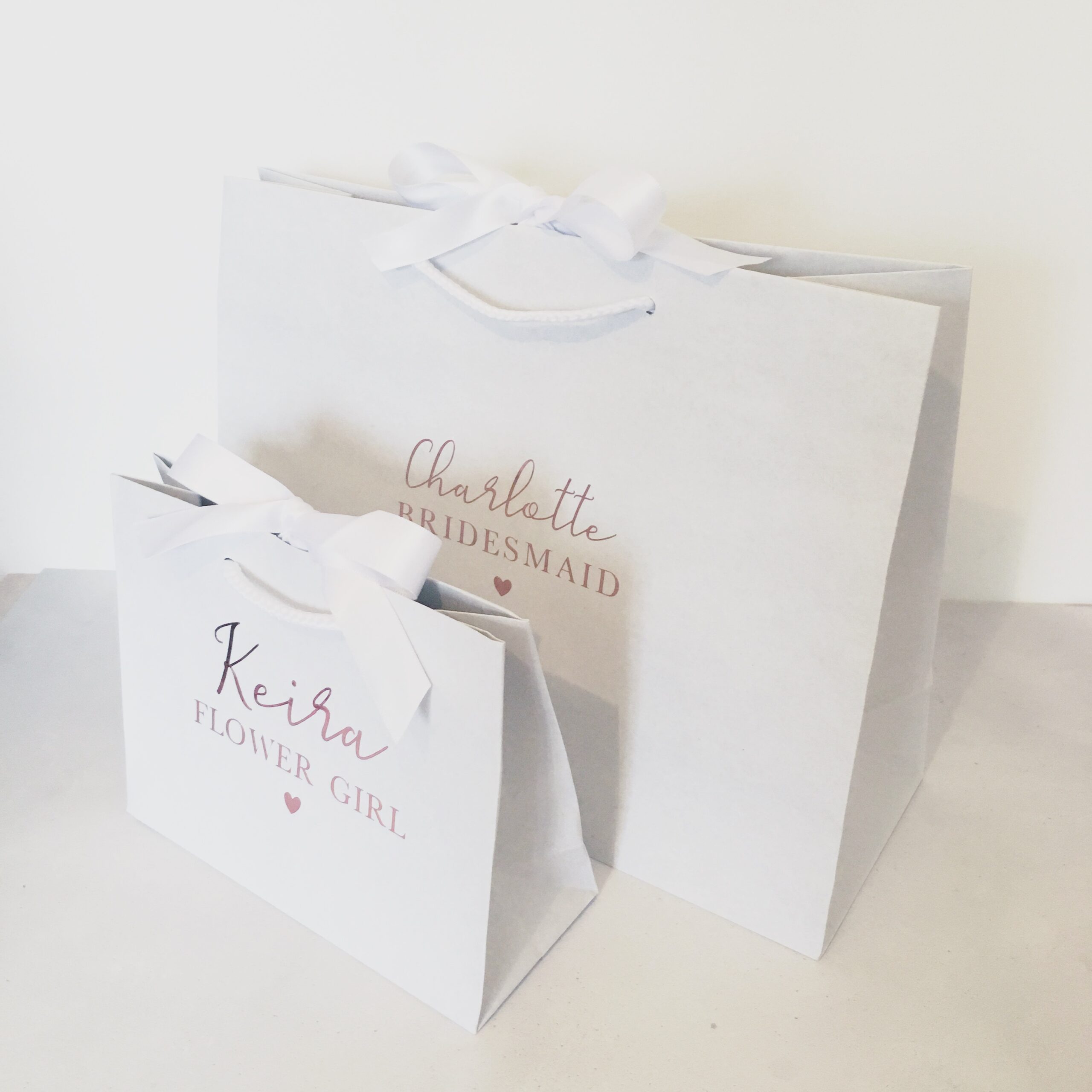 Personalised Luxury White Wedding Gift Bag