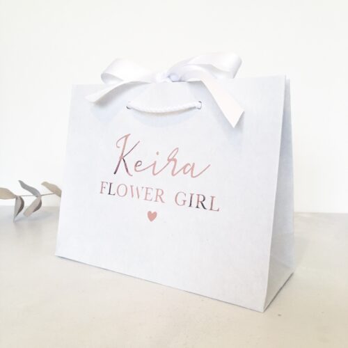 Personalised Luxury White Wedding Gift Bag