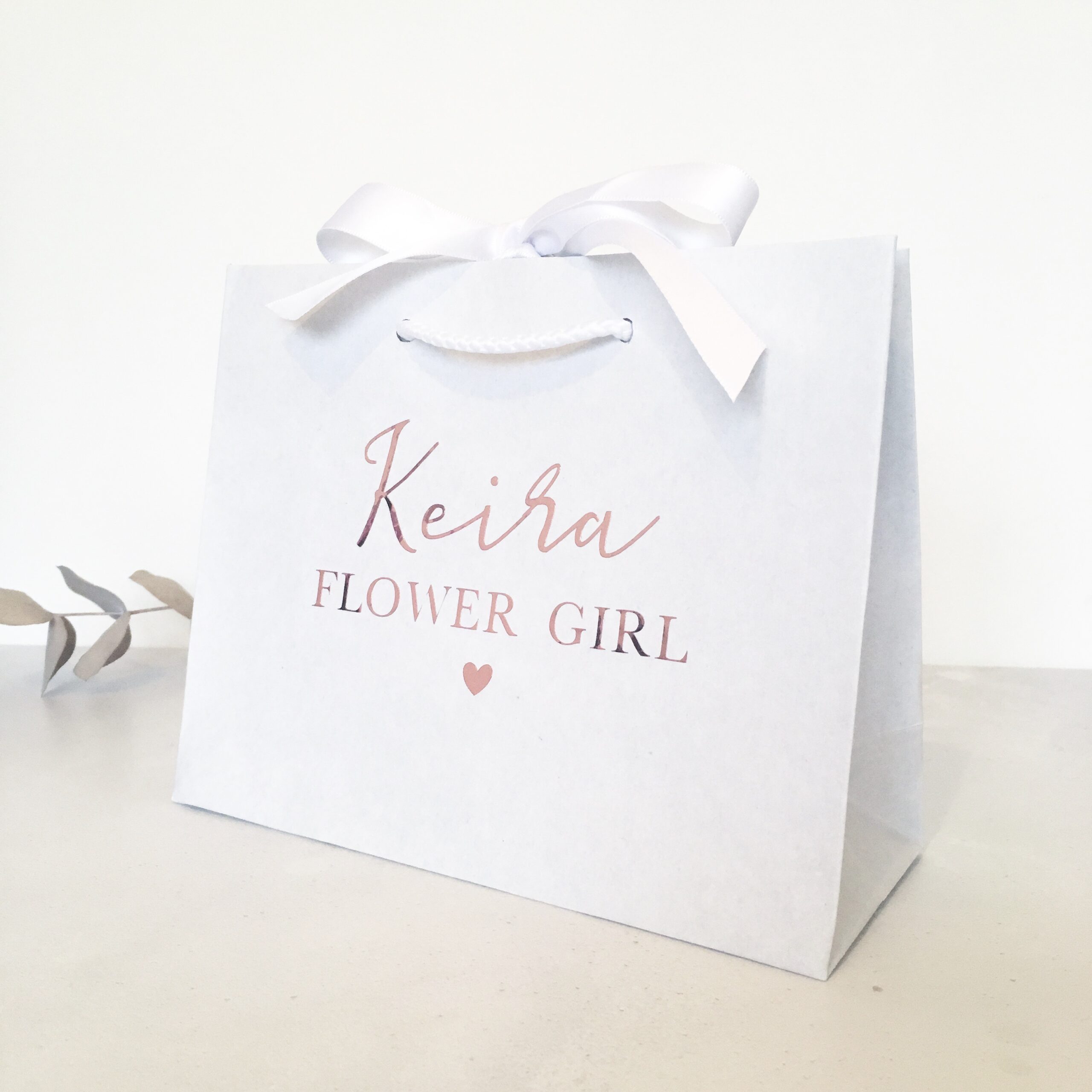 Personalised Luxury White Wedding Gift Bag