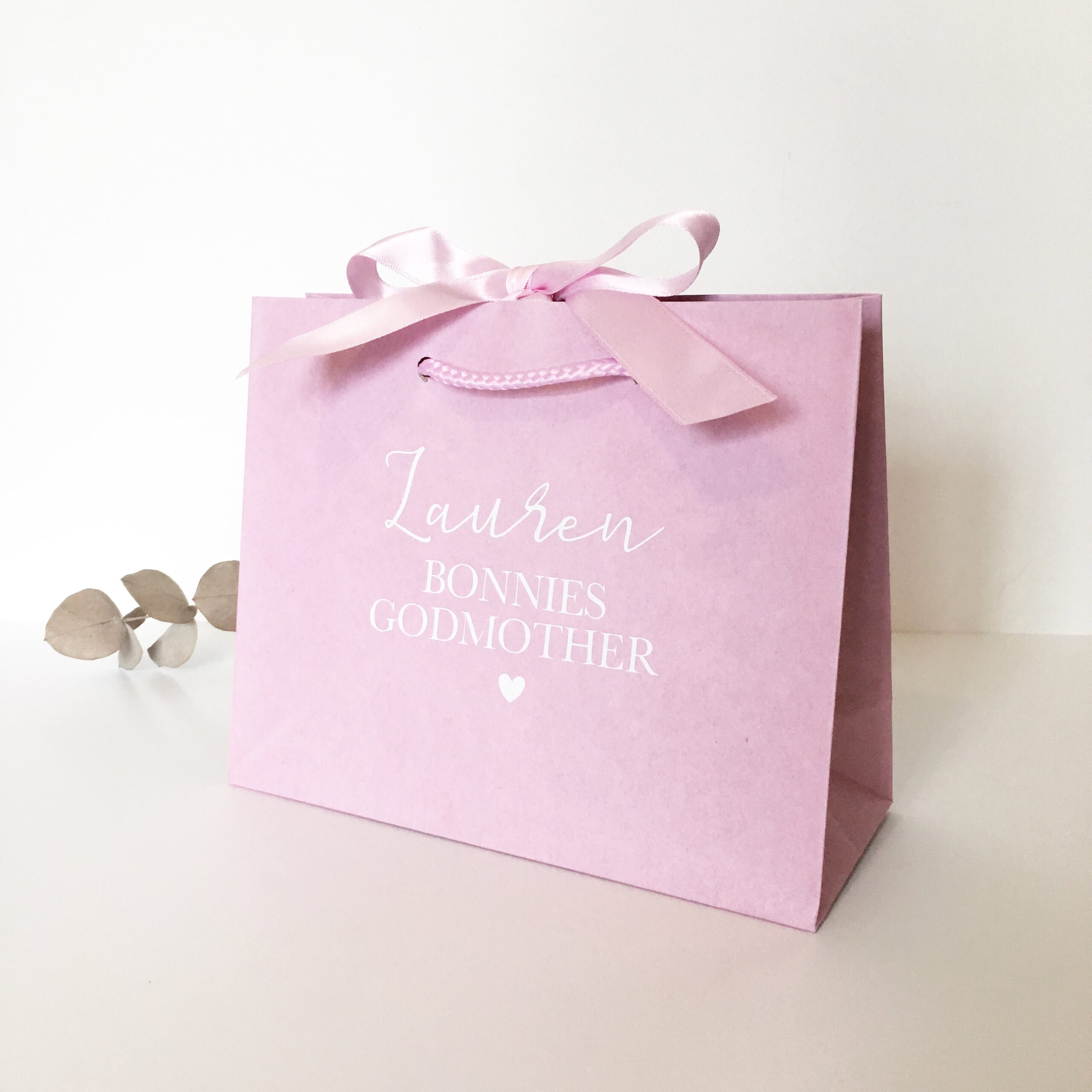 Personalised Luxury Pink Wedding Gift Bag