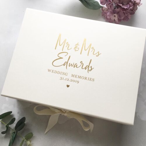 Personalised Large Wedding Keepsake Box