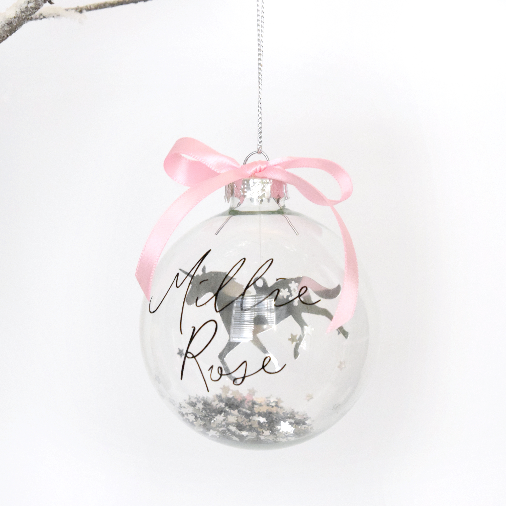 Personalised Unicorn Bauble