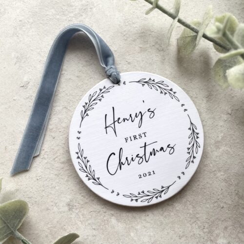 Baby's First Christmas Personalised Bauble